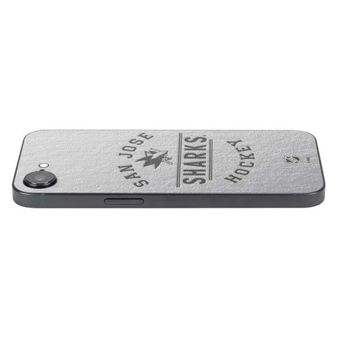 NHL San Jose Sharks Black Text iPhone 16e Skin